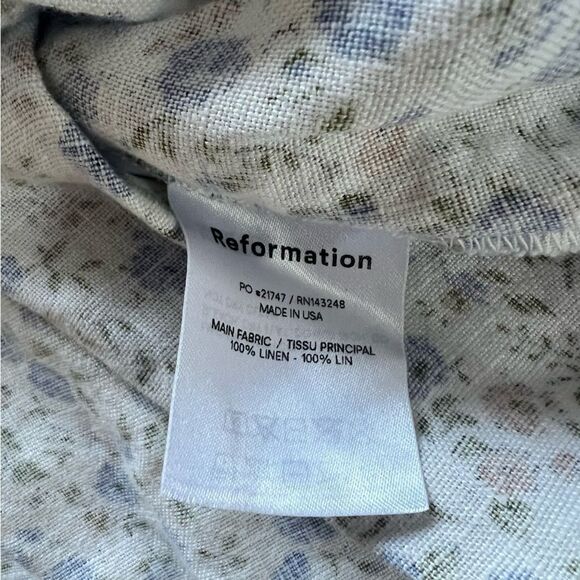 Reformation Kids Dawson Linen Dress Pixie Blue Size 8 EUC (runs small) - Picture 6 of 10